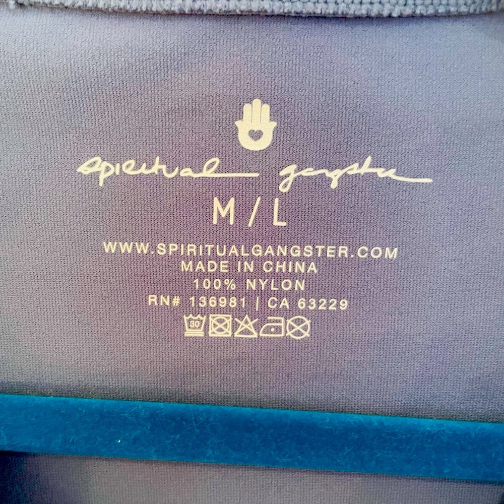 Spiritual Gangster blue cropped tank/EUC/szM/L - Picture 3 of 4